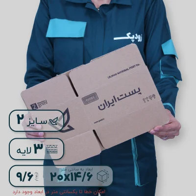 کارتن پستی سایز دو فلت روبه رو- ف