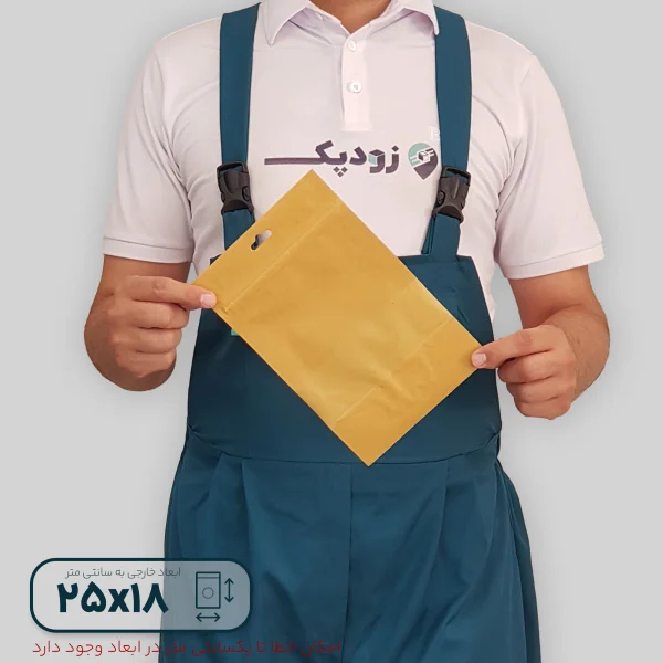 پاکت ایستاده زیپ دار کرافت 1825- پشت