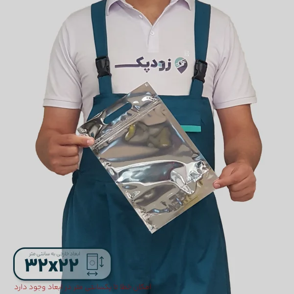 پاکت ایستاده زیپدار متالایز3222- پشت