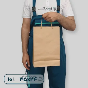 ساک دستی کرافت دسته ساده 24*35