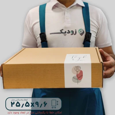 برچسب فانتزی جعبه طرح گل مینیمال 9.6*25.5 - تصویر 2