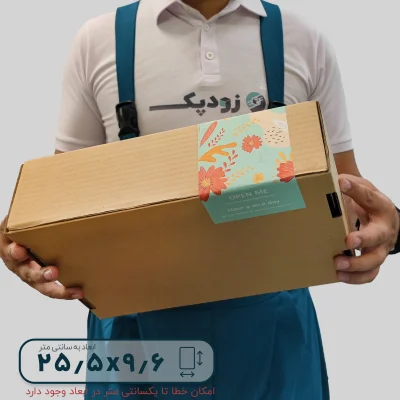 برچسب فانتزی جعبه طرح گل thank you ابعاد 9.6*25.5 - تصویر 3