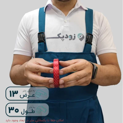 روبان 13 میلیمتر ساتن خالدار - تصویر 8