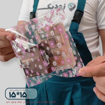 سلفون لب چسب دار طرح شکوفه 15*15 - تصویر 2