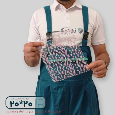 سلفون لب چسب دار طرح شکوفه 20*20 - تصویر 1