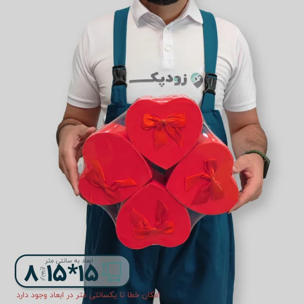 هاردباکس طرح قلب 15*15 ارتفاع 8 سانتیمتر