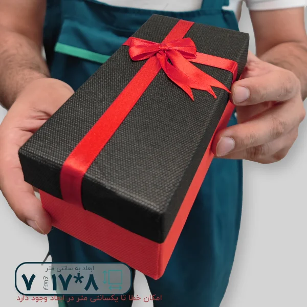 هاردباکس روکش پارچه ای پاپیون دار 8*17 ارتفاع 7 سانتیمتر