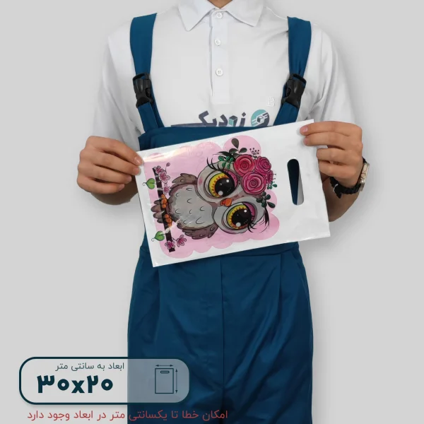 ساک دستی پلاستیکی 30*20 کد A0135