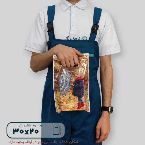 ساک دستی پلاستیکی 30*20 کد C9806