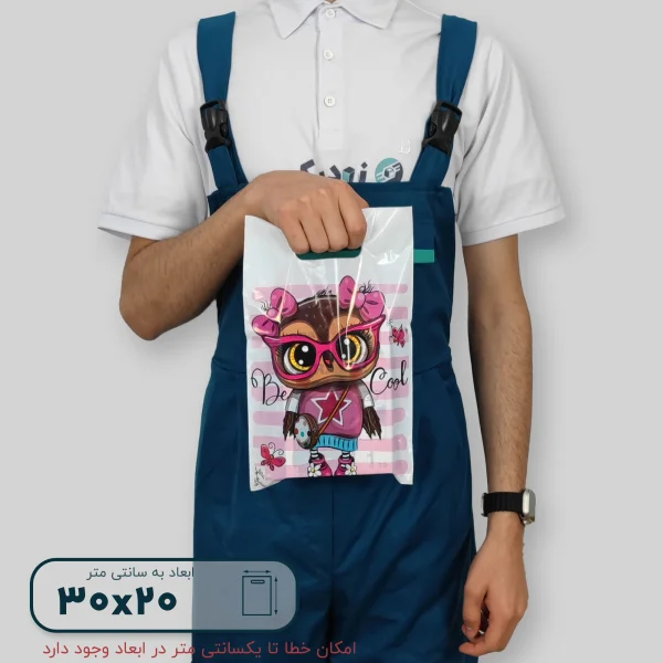 ساک دستی پلاستیکی 30*20 کد A0135