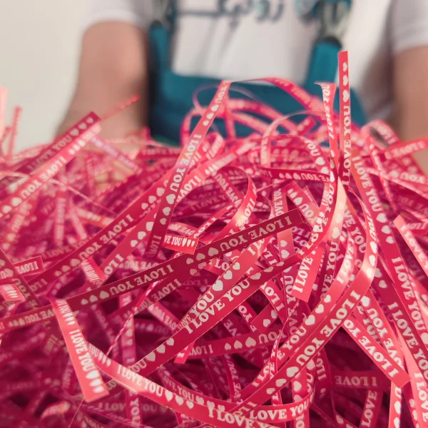 پوشال کاغذی طرح I love you